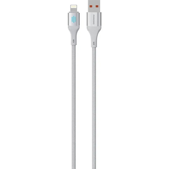 Porodo USB-A To Lightning Charging & Data Cable Silver