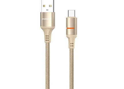 Porodo USB-A To USB-C LED Light Cable Desert Titanium