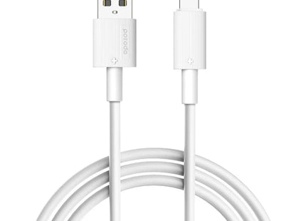 Porodo USB-A to Lightning Durable Charging Cable White