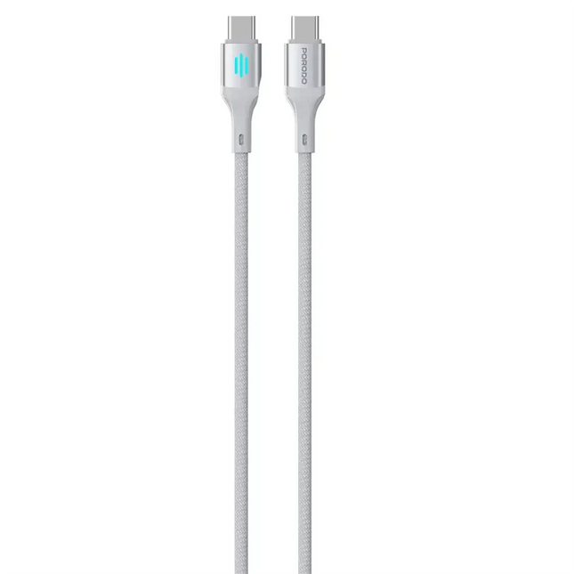 Porodo USB-C To USB-C Charging & Data Cable PD 60W Silver