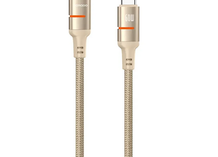 Porodo USB-C To USB-C LED Light Cable Desert Titanium