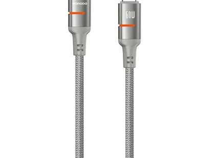 Porodo USB-C To USB-C LED Light Cable Grey