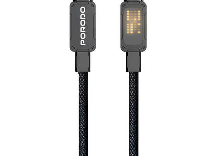 Porodo USB-C to USB-C Braided Cable Black