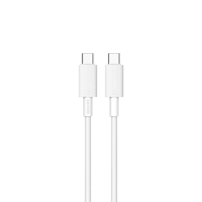 Porodo USB-C to USB-C Durable Charging Cable White