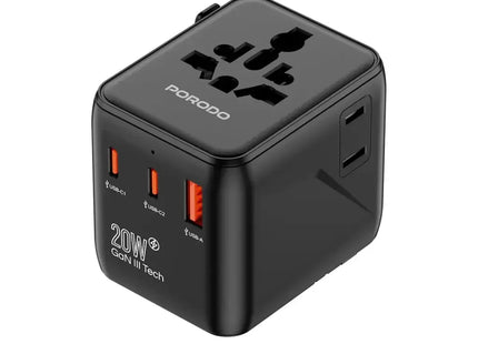 Porodo Universal Travel GaN Quick Charger Black