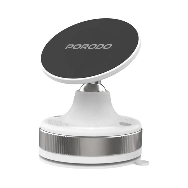 Porodo Vacuseal Smart Suction Magnetic Phone Mount White