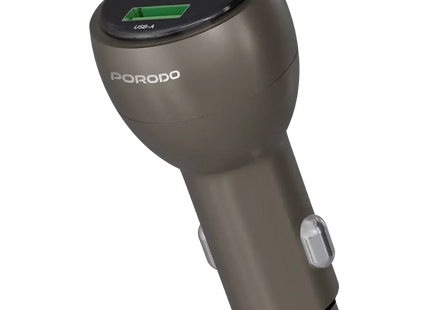 Porodo Valtro Multi-Port Car Charger Brown