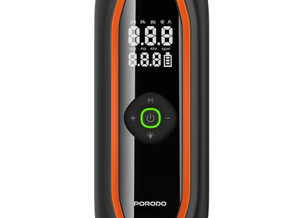 Porodo Voltair Car Tire Inflator Real-time Pressure Display Black