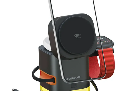 Porodo Xpert 5-In-1 Retractable Wireless Charger Black