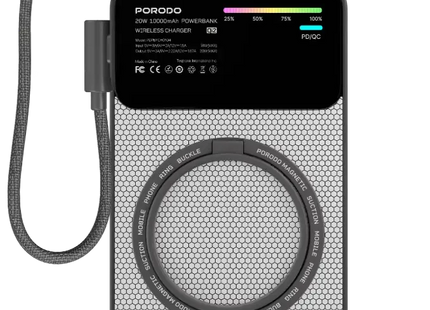 Porodo Yas 10000mAh Power Bank Magsafe Charging Gray