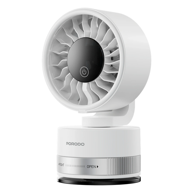 Porodo Lifestyle Chillo Luxe Portable Suction Cup Fan White