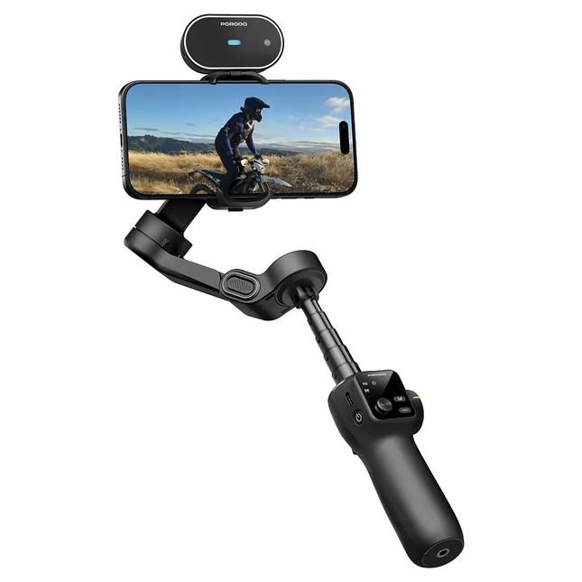 Porodo Velocam 3-Axis Gimbal Stabilizer Black