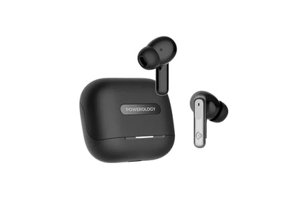 Powerology 6 Mic Hybrid ANC + ENC True Wireless Buds Black