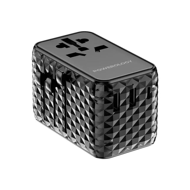 Powerology 4-Port Universal Gan Super Charger Compatible In 150+ Countries