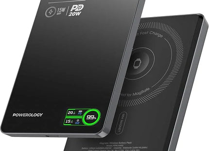 Powerology MagVolt 5000mAh Magnetic Power Bank Black