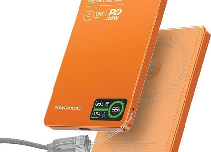 Powerology MagVolt 5000mAh Magnetic Power Bank Orange