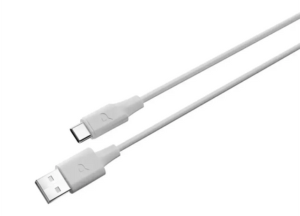 Powerology Power Sync Flex USB-A TO USB-C 1.2M Cable PD 20W White
