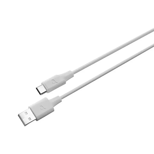 Powerology Power Sync Flex USB-A TO USB-C 1.2M Cable PD 20W White