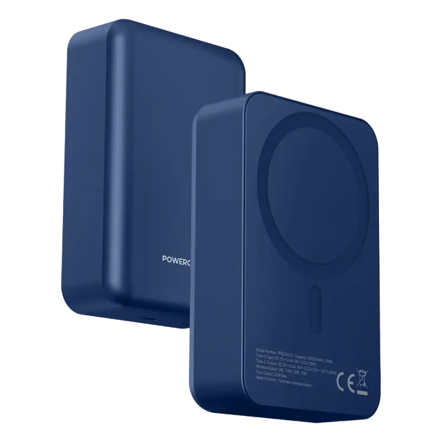 Powerology Spetano 20000mAh Magsafe Aluminum Power Bank PD 20W Blue