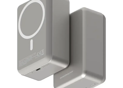 Powerology Spetano 20000mAh Magsafe Aluminum Power Bank PD 20W Titanium