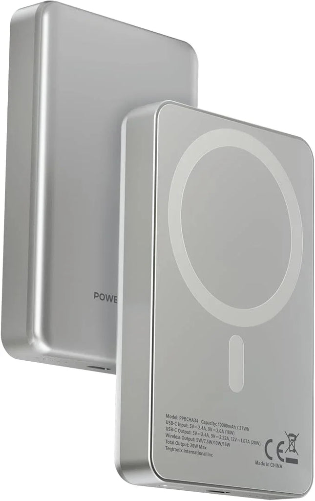 Powerology Spetelli 10000mAh Magsafe Aluminum Power Bank PD 20W Titanium