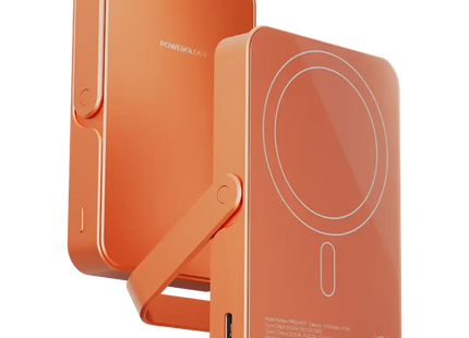 Powerology Spetemor 10000mAh Magsafe Power Glass Surface PD 20W Orange
