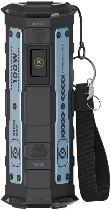 Powerology TorchPower 20000mAh Power Bank with Built-in Flashlight