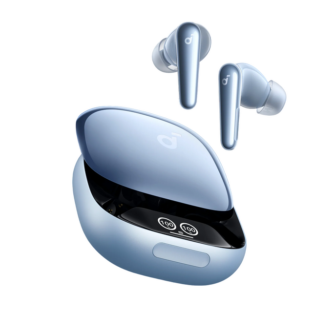 Soundcore Liberty 4 Pro Wireless Real-Time Adaptive Noise Cancelling Earbuds Blue