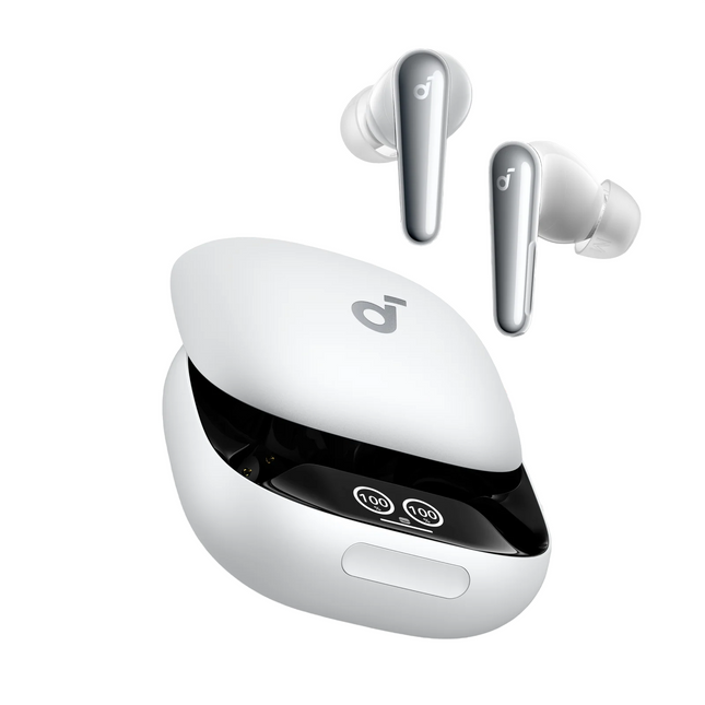 Soundcore Liberty 4 Pro Wireless Real-Time Adaptive Noise Cancelling Earbuds White