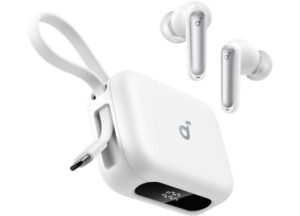 Soundcore P41i Adaptive Noise Cancelling Earbuds with Built-In Portable USB-C Phone Charging White