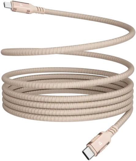 Powerology Malinka Weave Magnetic USB-C 1.2M Cable PD 60W Desert Titanium