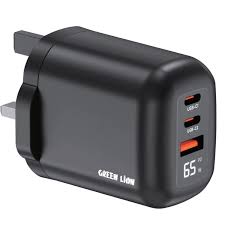 Green Lion Q- SERIES UK Plug Wall Charger PD 65W A+C+C Port